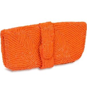 Orange Beaded Clutch